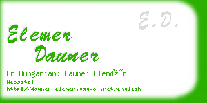 elemer dauner business card